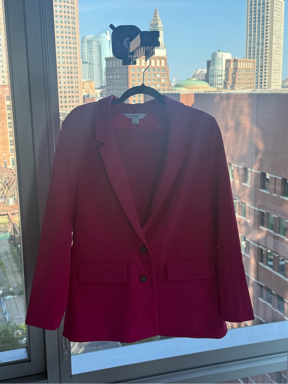 Old Navy Fuchsia Tailored Single-Breasted Blazer